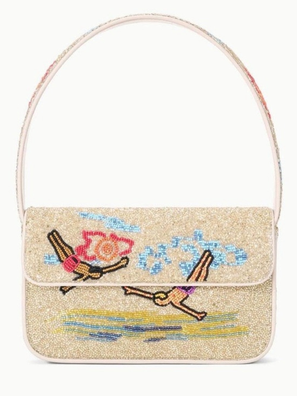STAUD TOMMY BEADED BAG IN DIVERS *pls read caption*
